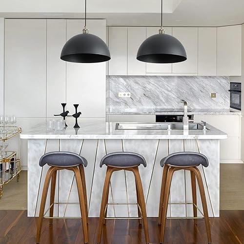 Miniatura 4 de YHANFENGCY Lámpara colgante vintage negra de 13.7 pulgadas, lámpara colgante de cúpula de estilo retro de casa de campo, moderna lámpara industrial