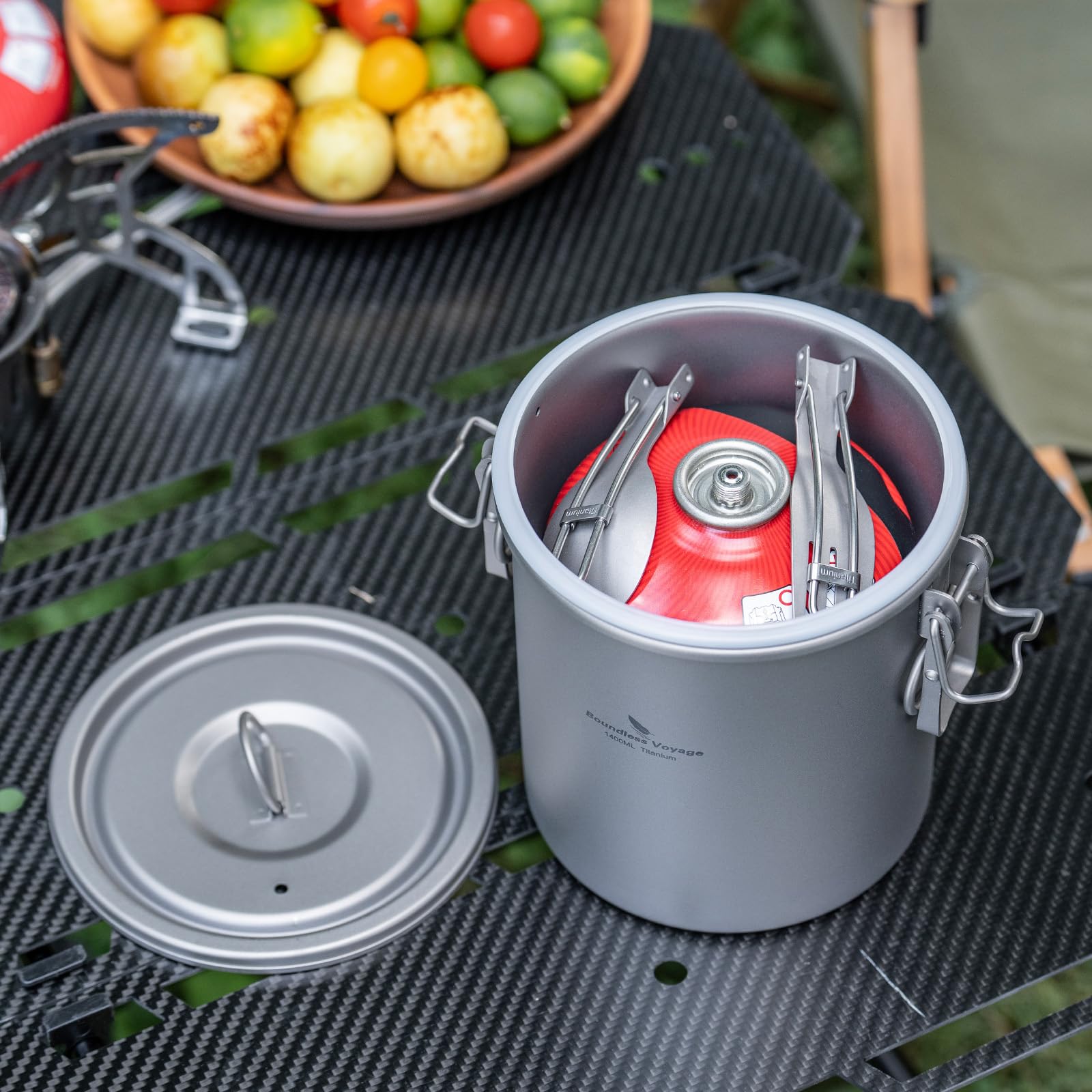 Boundless Voyage Titan Ti-2093-C Casserole multifonction pour la cuisine, la randonnée, le pique-nique