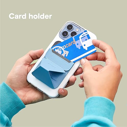 Miniatura 7 de MOFT Soporte magnético para cartera para iPhone 141312 Series soporte magnético compatible con teléfono con 3 ángulos de visión (azul viento)