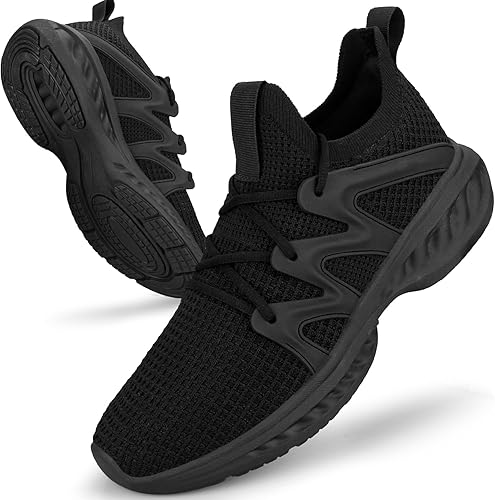 Miniatura 2 de Pujcs - Zapatos deportivos para caminar para hombre, antideslizantes, transpirables, ligeros, atléticos, para gimnasio, tenis y correr