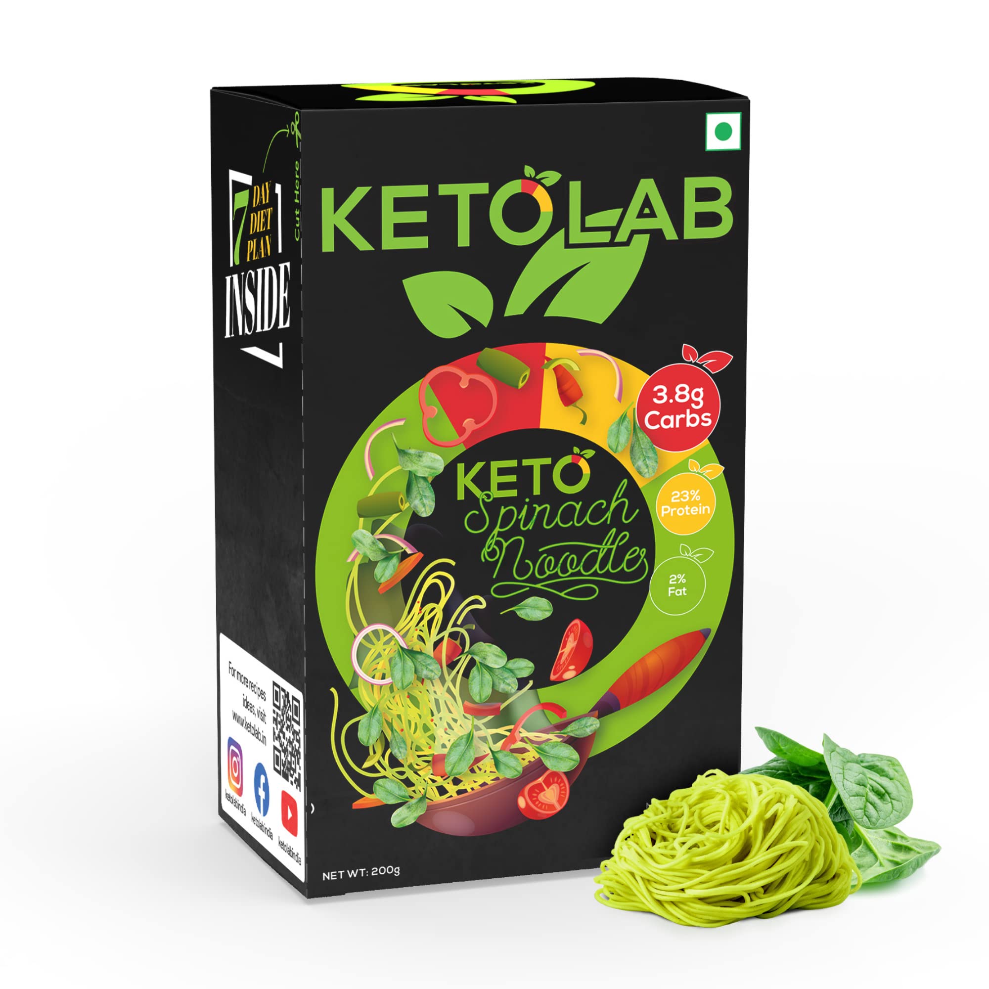 See full amazon price history chart for Ketolab Keto Spinach Noodles Spaghetti, 200 Gms, 1 Pack, 3.8g Net Carb & 23% High Protein/Serving, Identical to Regular Noodles, Low Carb, High Fibre, Low GI, Keto Diet, Diabetic Friendly Ketolab Keto Spinach Noodles Spaghetti, 200 Gms, 1 Pack, 3.8g Net Carb & 23% High Protein/Serving, Identical to Regular Noodles, Low Carb, High Fibre, Low GI, Keto Diet, Diabetic Friendly (B0B5X1V89J) Amazon Price History, Amazon Price Tracker