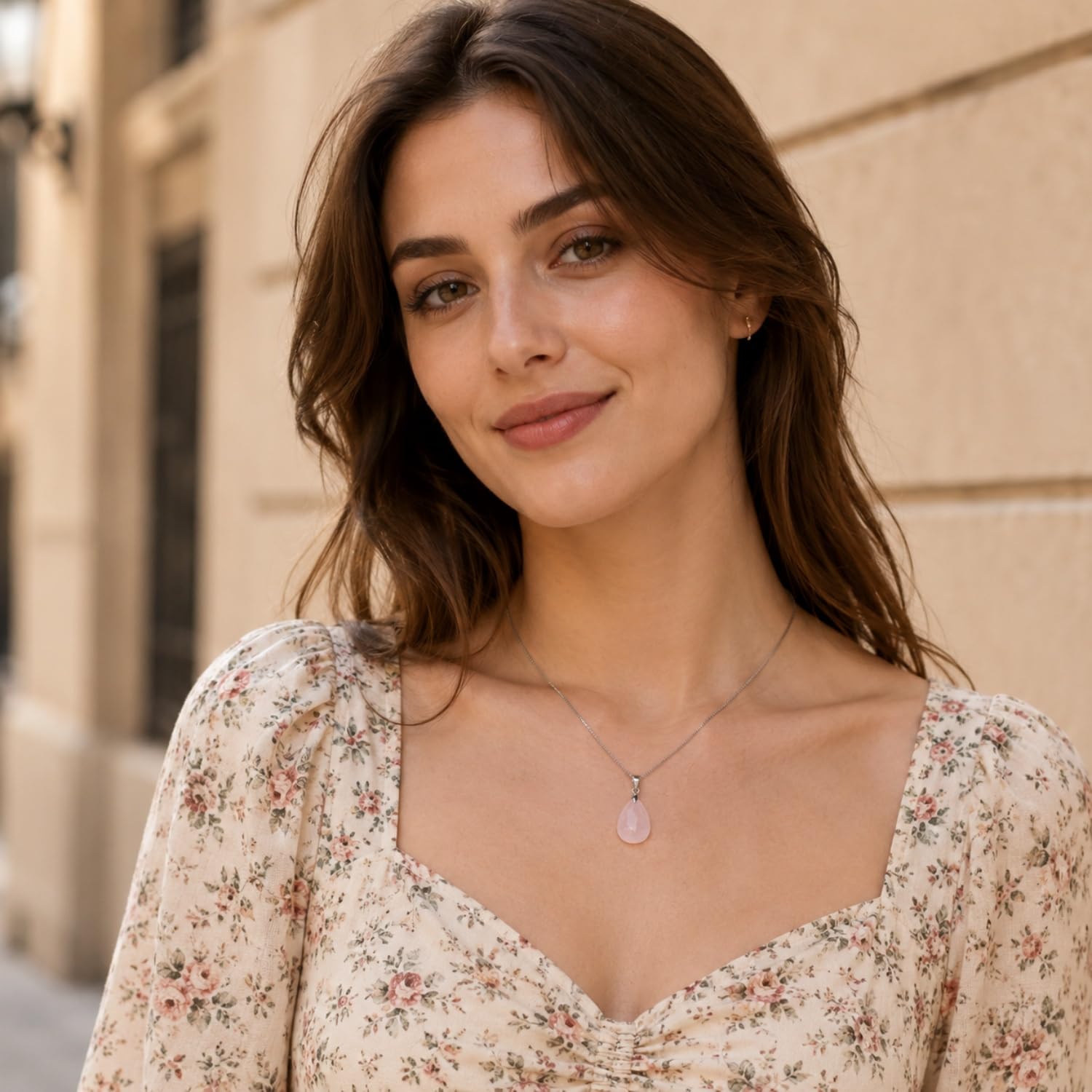 COAI Collana da Donna in Argento Sterling 925 con Ciondolo Goccia Lacrima in Pietre Naturali