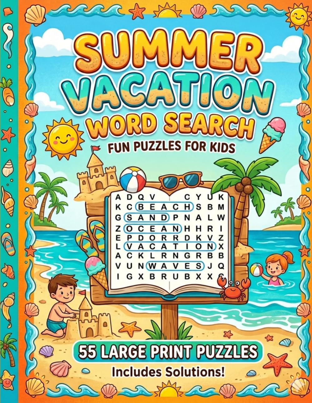 Summer Vacation word search book: All things summer Word Search Puzzle Book: Easy to read print about summer | 50+ puzzles great gift, vacations, travel, downtime