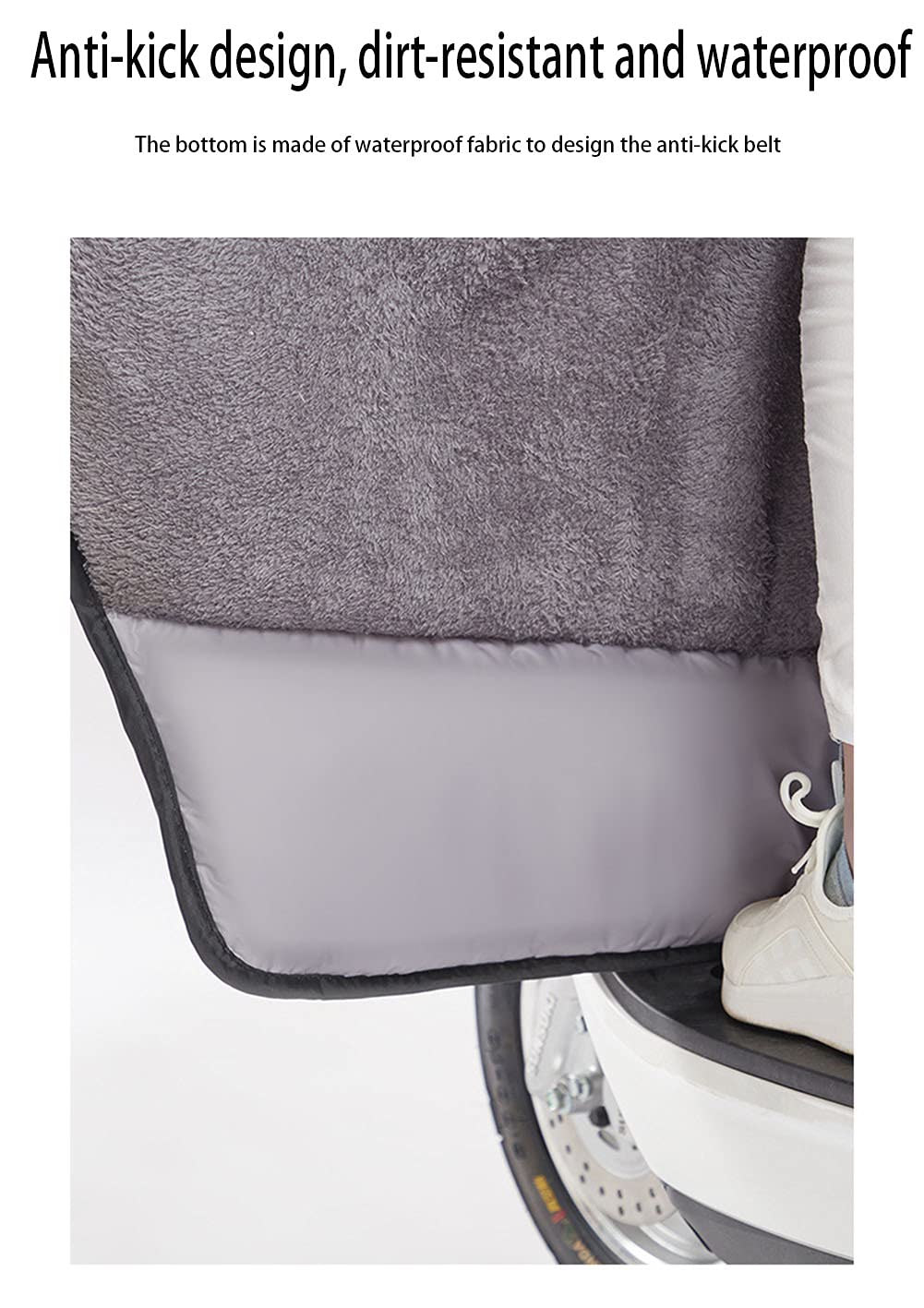 Épaissir Les genouillères de Pare-Brise de Voiture électrique d'hiver Couverture de Velours Vent et Froid adaptée aux Voitures à Batterie et aux Motos