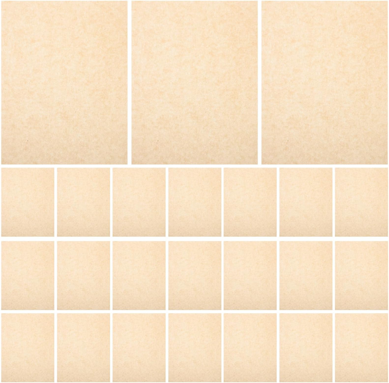 100 Sheets 20X25Cm Food Grade Wax Paper Greaseproof Baking Oil Paper Liners for Pizza BBQ Fried Snacks Food Wrapping and Basket Lining