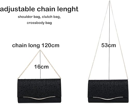 Miniatura 4 de Monederos de mano con diamantes de imitación para mujer, monederos y bolsos formales de boda, fiesta, graduación, bolsas de dinero, regalo de