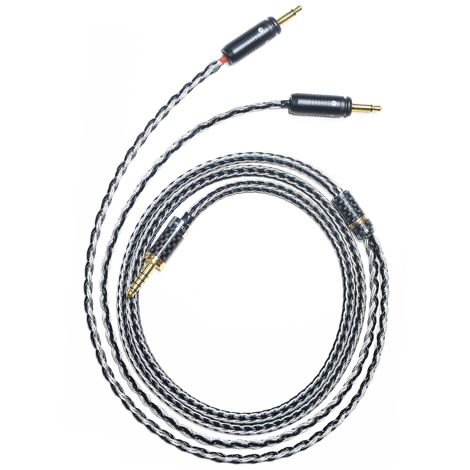 GUCraftsman Kompatibel mit Focal Elegia, Clear, Stellia, Elear, Celestee, Radiance, Clear MG – 16-adriges Kopfhörer-Upgrade-Kabel in 7N Einkristall-Silber/Kupfer-Mischverflechtung (6,35 mm Stecker)