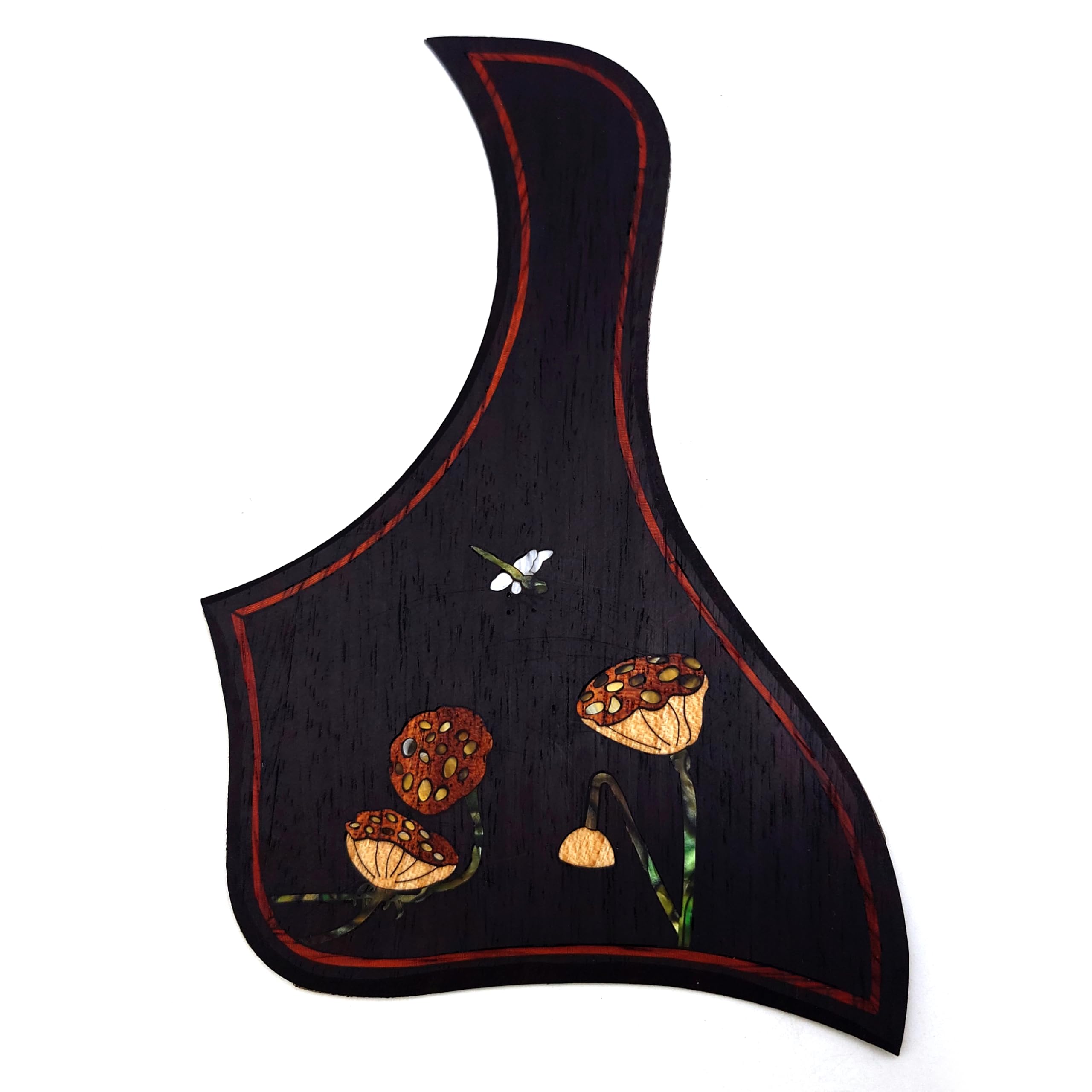 Guitar Pick Guard, Battipenna in abalone in palissandro autoadesivo for Chitarre acustiche folk D-45 Taylor(32)