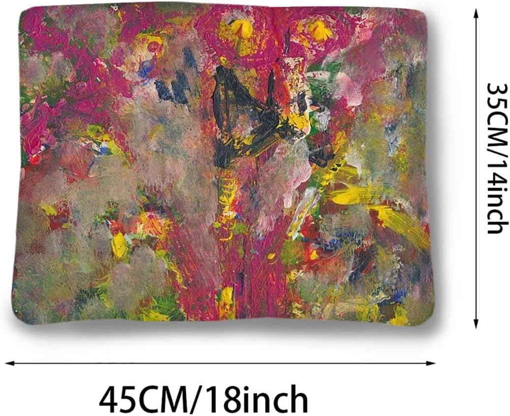 review Multicolor Non-Electric Pet Warming Pad Oil Painting Style Abstract Watercolors Print Reusable pet Pads, Great for Dogs, Cats, Bunny & Seniors Pastel 14
