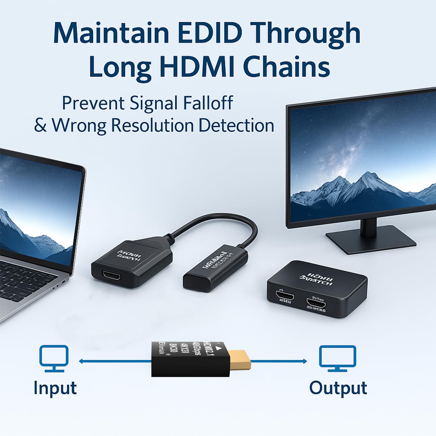 Amazon.co.jp: EVanlak 4K 120Hz HDMI 2.1 ダミープラグ EDID ヘッド