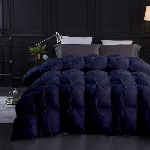 Miniatura 8 de Edredón plisado de plumón de 800 hilos, tamaño King Alaska, 120 x 132 pulgadas, relleno de edredón de 1 pieza para todas las estaciones, relleno de