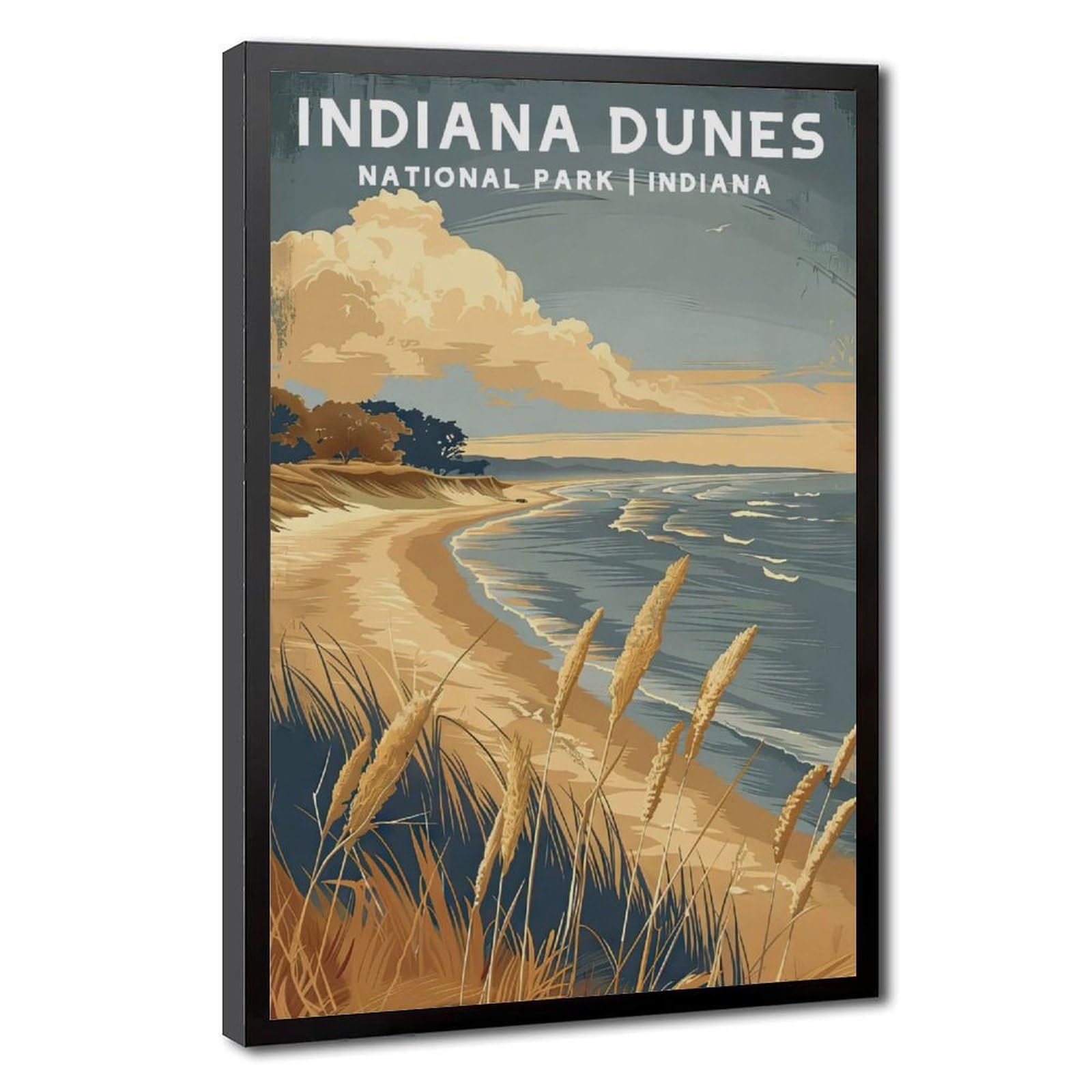 Bareronor Indiana Dunes Canvas Poster for Office Decor Gift