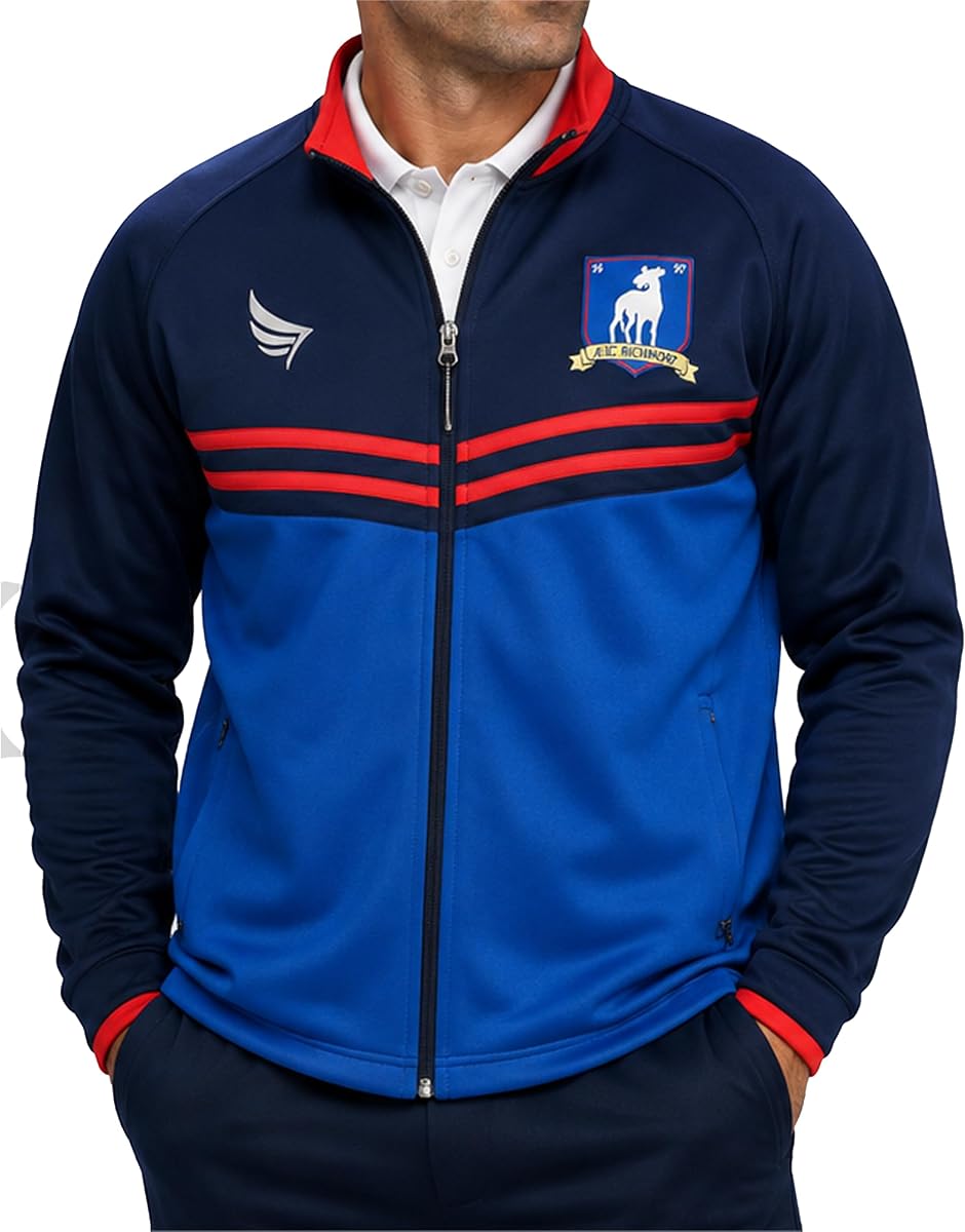 Chaqueta Football Coach Track Azul Hombre | Chaqueta deportiva de fútbol azul