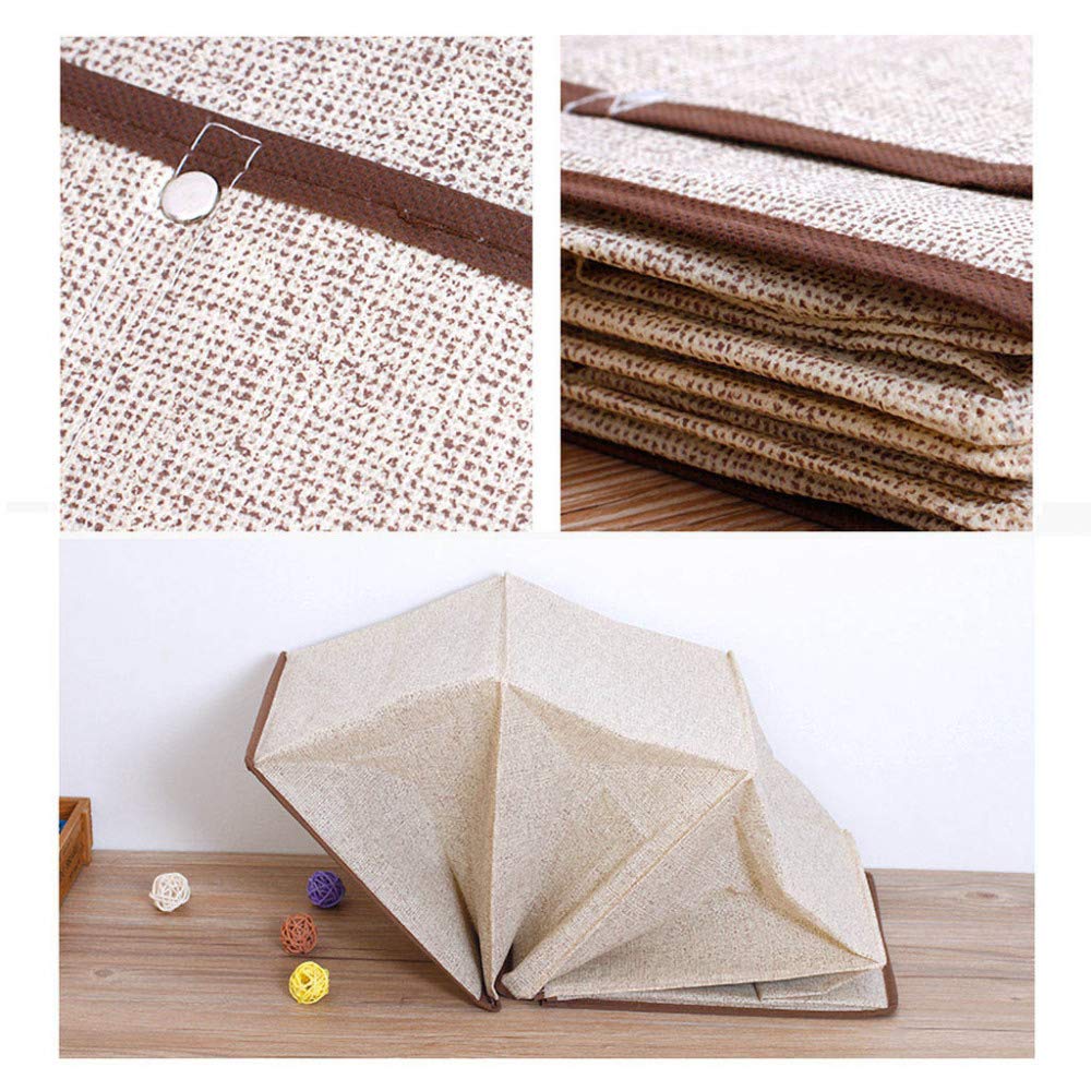 Estantes estrechos colgantes para armario, almacenamiento de armario plegable multicapa profundo para ropa, sombreros, zapatos y bolsos, tela no tejida duradera, beige, diseño 3+1