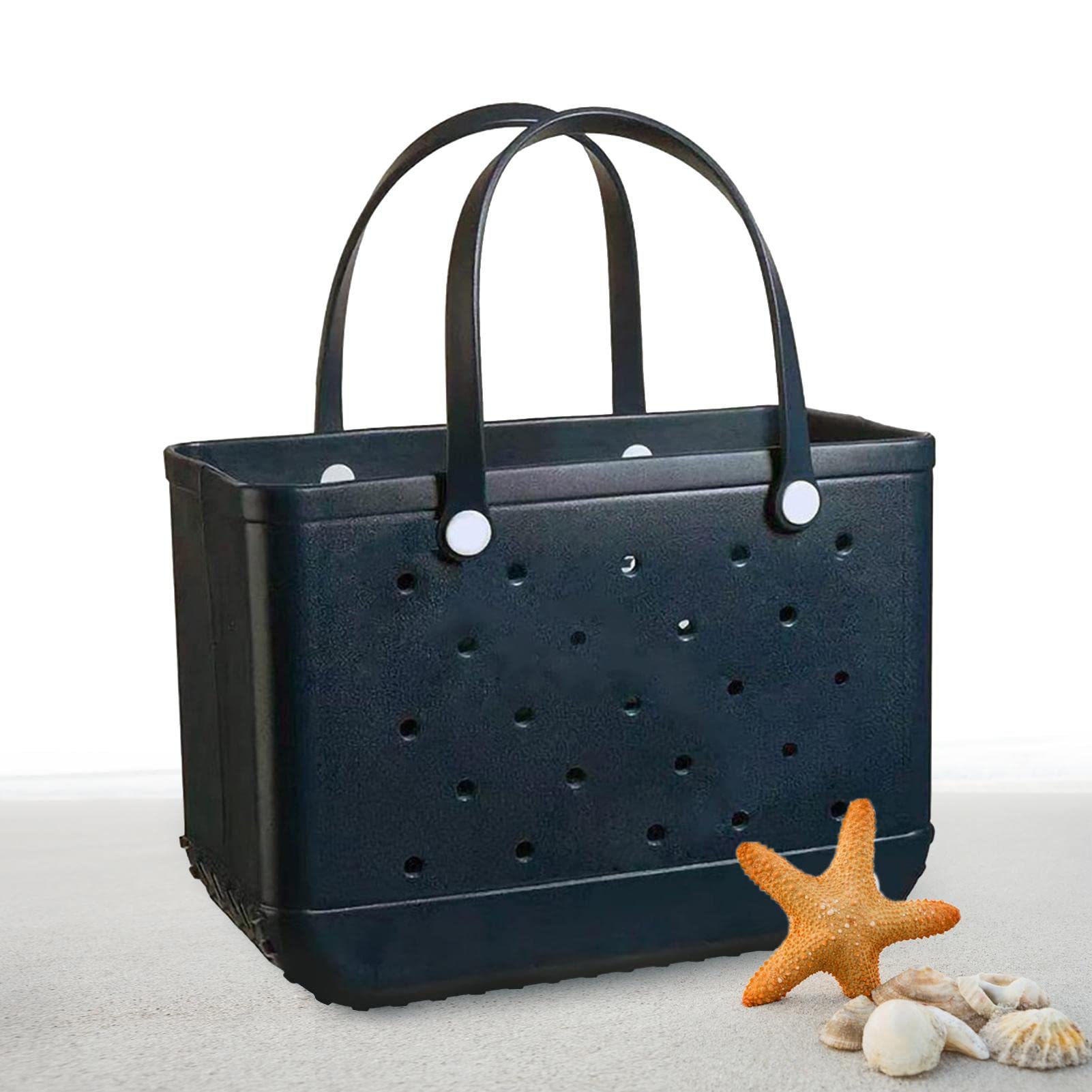 Grand sac de plage, sac de transport en caoutchouc, sac de voyage étanche pour femme, sac de transport lavable, sac à main élégant pour femme, sac à provisions en caoutchouc avec trous, sac à main