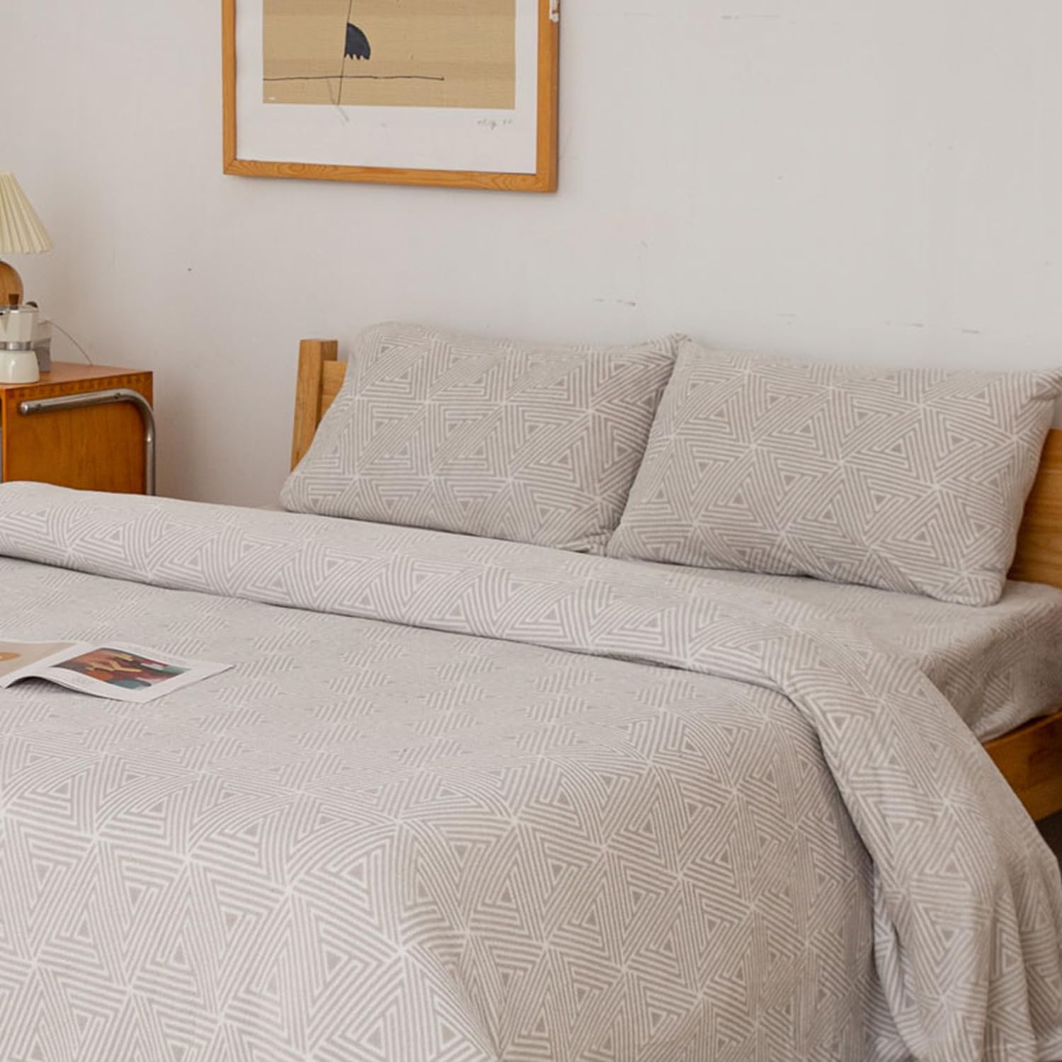 Meteorwi Home - Juego de Sabanas Coralina 4 Piezas para Invierno,2 Fundas de Almohada,Bajera Ajustable y Sábana Encimera,Sábana Polar de Microfibra Extra Suave. (Estilo 5, 150CM)