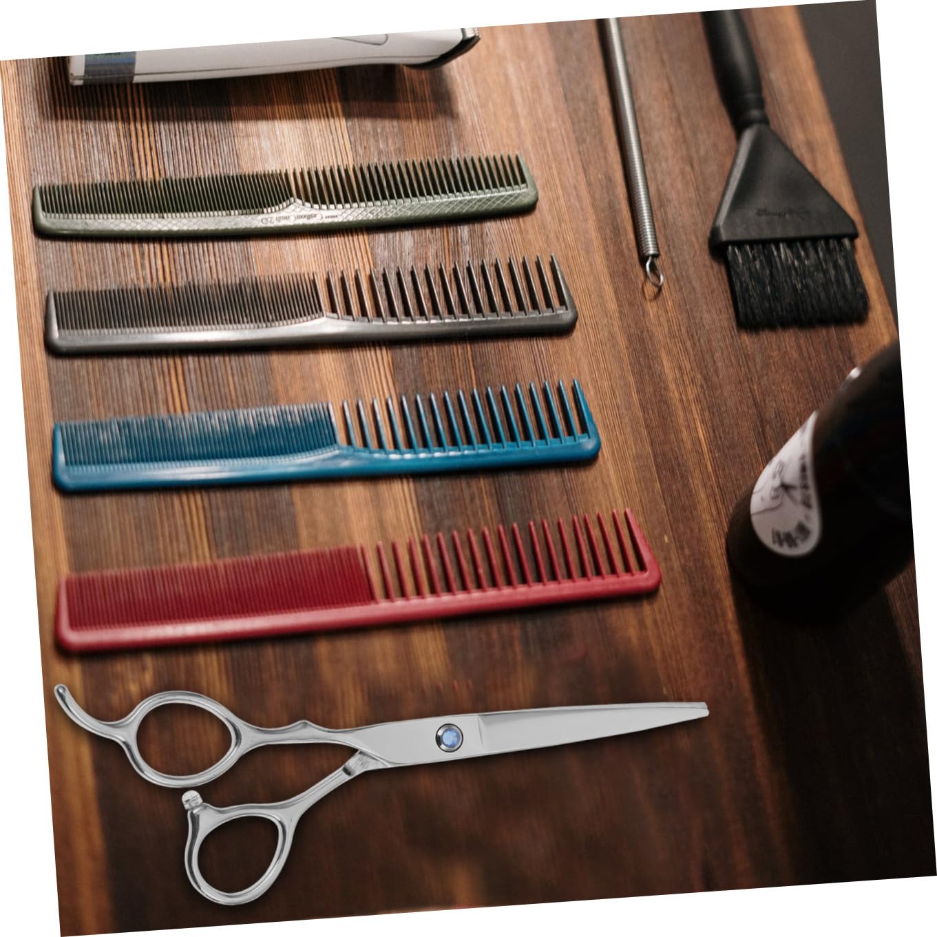 Forbici da Parrucchiere in Acciaio Inox Design Ergonomico per Mancini 6 Pollici 2 Pezzi Set e Impugnatura Creativa per Uso Professionale e Amatoriale