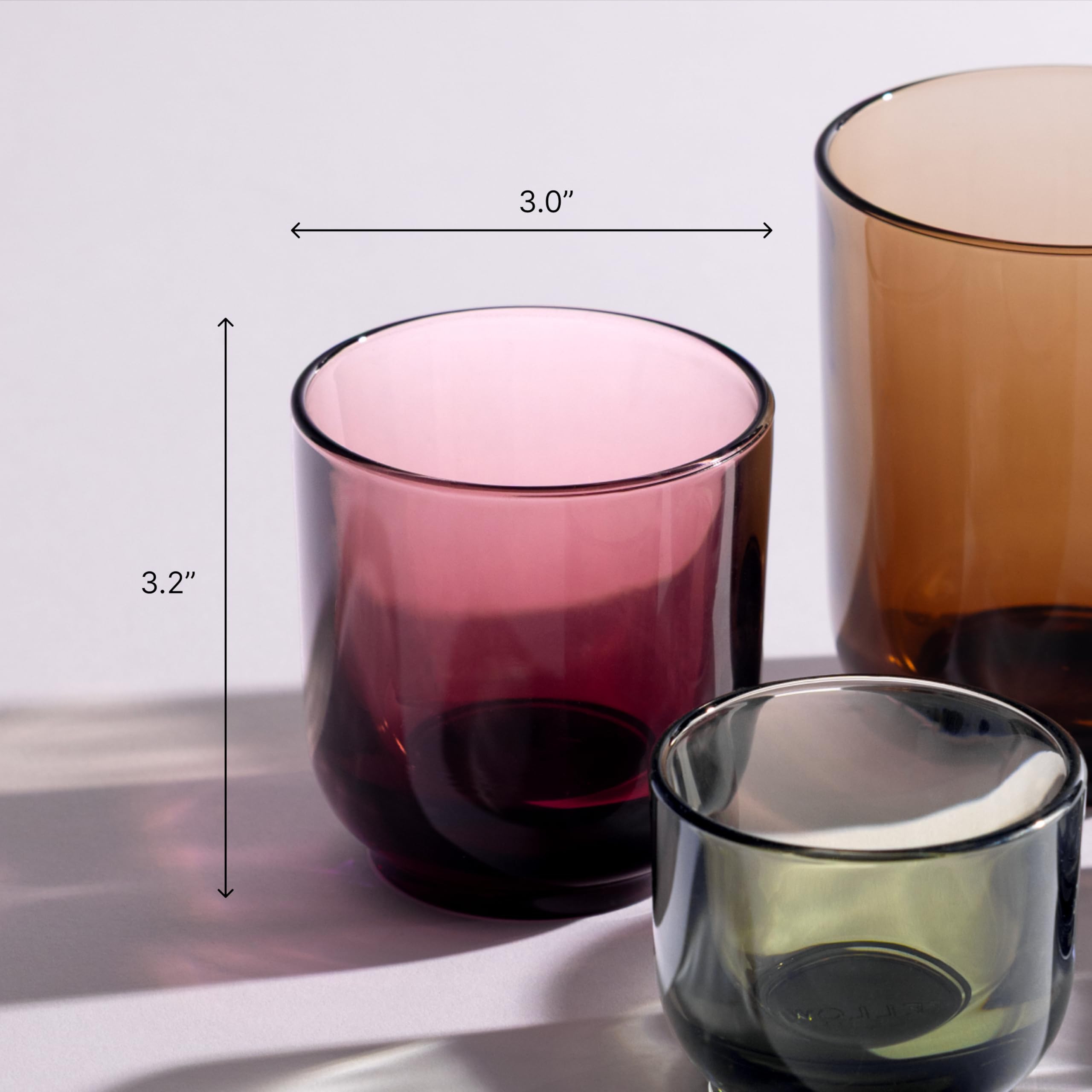 Fellow Vasos de cappuccino Pirch tazas artesanales de 192 ml, juego de 2 piezas, vasos de café aptos para lavavajillas para bebidas de leche y expreso: color ámbar