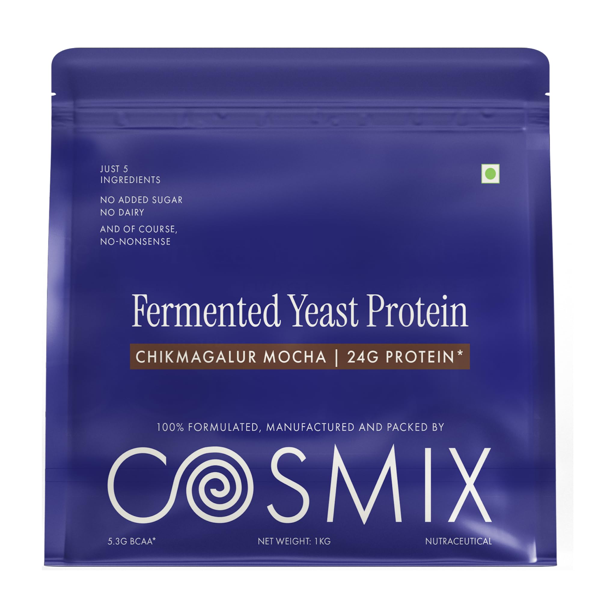 Cosmix Fermented Yeast Protein Powder | 24g Protein | Made with Real Peanut Butter | High Absorption with PDCAAS of 1 | Made In-House | Smooth, Tasty & Gut-Friendly | Peanut Butter Fudge, 38g Sachet — Amazon image 24
