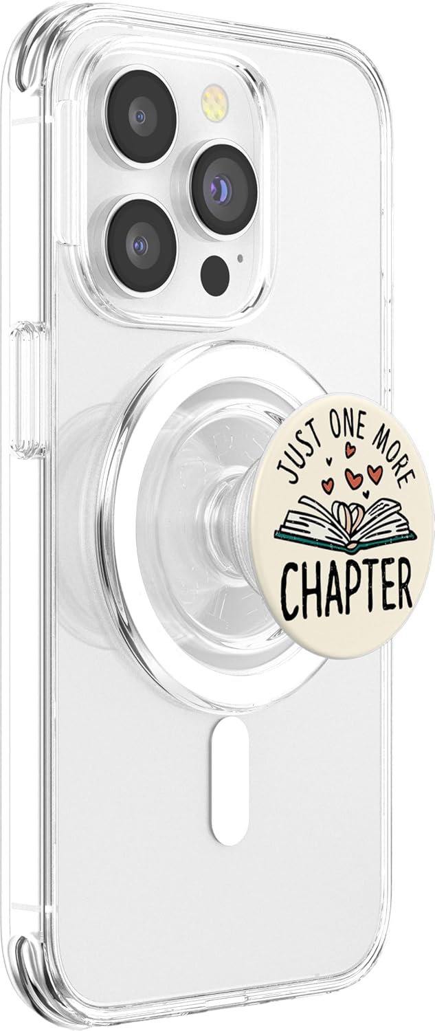 Book Nerd Book Lover Reader Just One More Chapter Reading PopSockets MagSafe PopGrip for iPhone