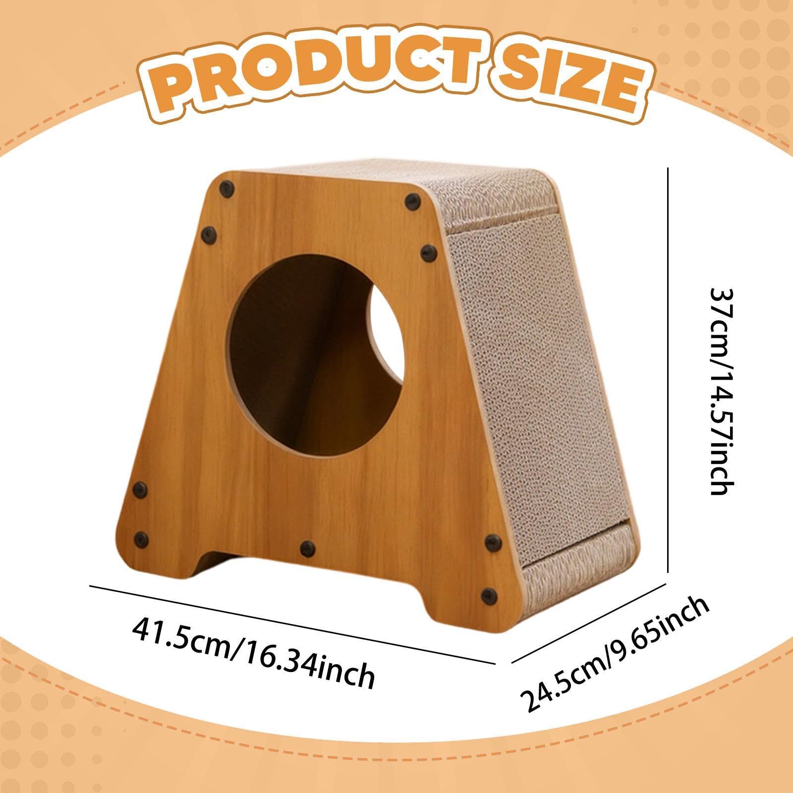 Tiragraffi per Gatti Letto Lounge Cartone MDF Protezione Mobili Base Spessa Zona Relax Adatto a Interni Animali Domestici Riposo Sosta, Nido di Buchi