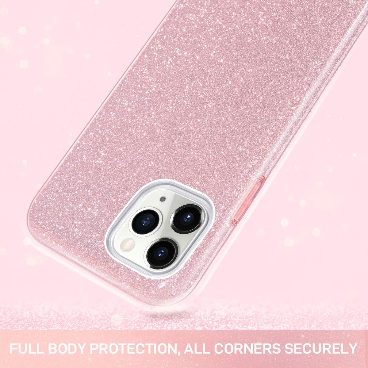 MILPROX Case Compatible for iPhone 11 Pro, Bling Sparkly Glitter Luxury Shiny Spark Shell, Protective 3 Layer Hybrid Anti-Slick Slim Soft Cover for iPhone 11 Pro 5.8 inch (2019) -Rose Gold