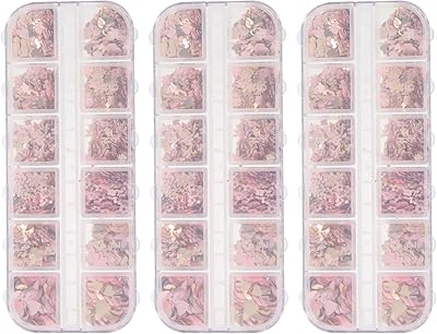 3 Boxes Heart Nail Glitter Flakes Pink Holographic Nail Sequins Star Glitter for Nails Colorful Confetti Glitter Sticker Nail Decor Nail Art Design Makeup DIY Decoration Kit for Face Body Eye Hair