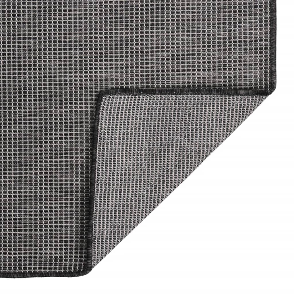 INLIFE Alfombra para exteriores, tejido plano, 120 x 170 cm, color gris
