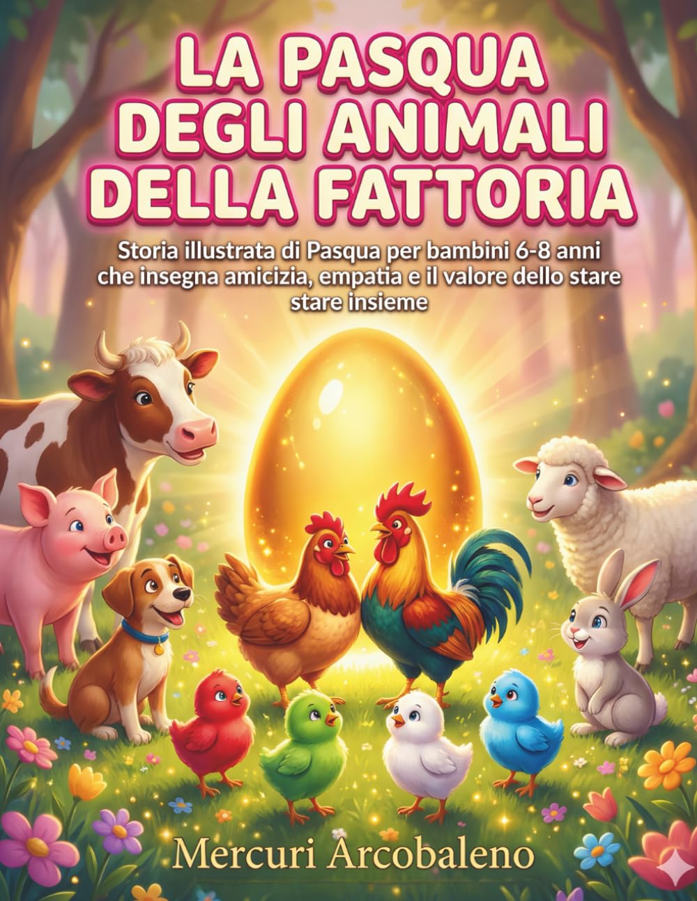La Pasqua degli Animali della Fattoria: Storia illustrata di Pasqua per bambini 6-8 anni che insegna amicizia, empatia e il valore dello stare insieme