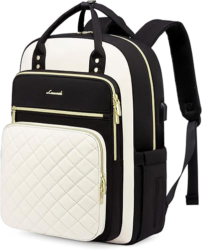 Miniatura 8 de LOVEVOOK Mochila para computadora portátil para mujer, mochila para trabajo de viaje, bolsa de computadora para enfermera, profesora, bolsa de