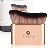 KINGMAS Self Tanner Brush - Kabuki Body Makeup Brush, Soft Vegan Tanning Brush for Foundation, Bronzer, Self Tan Back Applicator Body Face Blending Brush