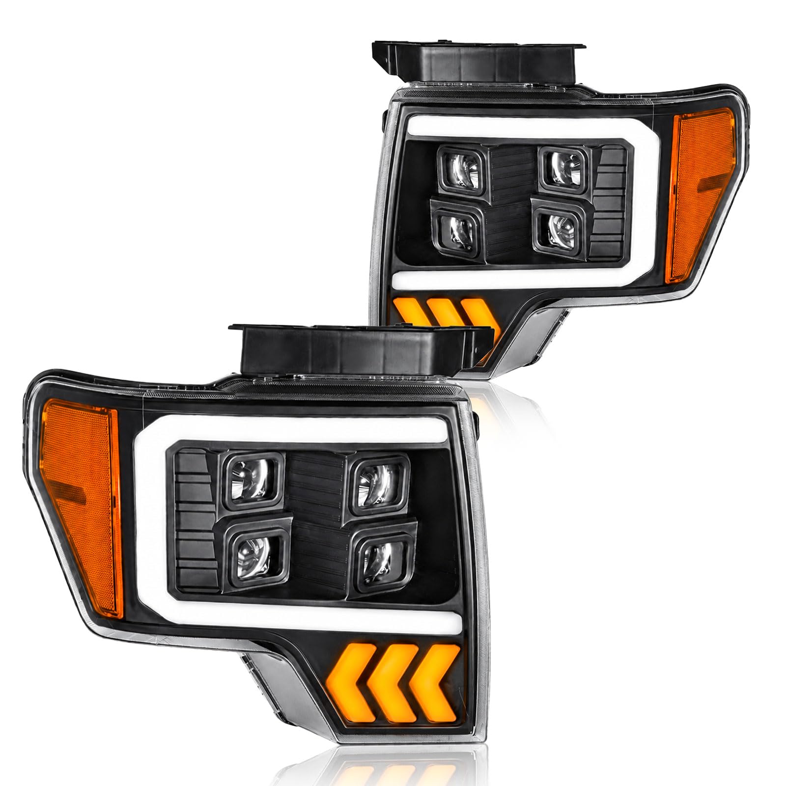 View 1 of ** the lights may or may not work**
 DimFlux LED Headlights for 2009-2014 Ford F150