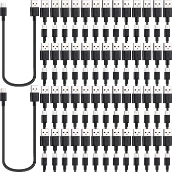 Kanayu 100 Pack USB Type C Cable Bulk Black Fast Charging Cable 3A Charger Cord Compatible with Galaxy S10 S9 S8 S20 S21 S23 Plus A52 A21 A32 A11 Note 10 9 83.3ft