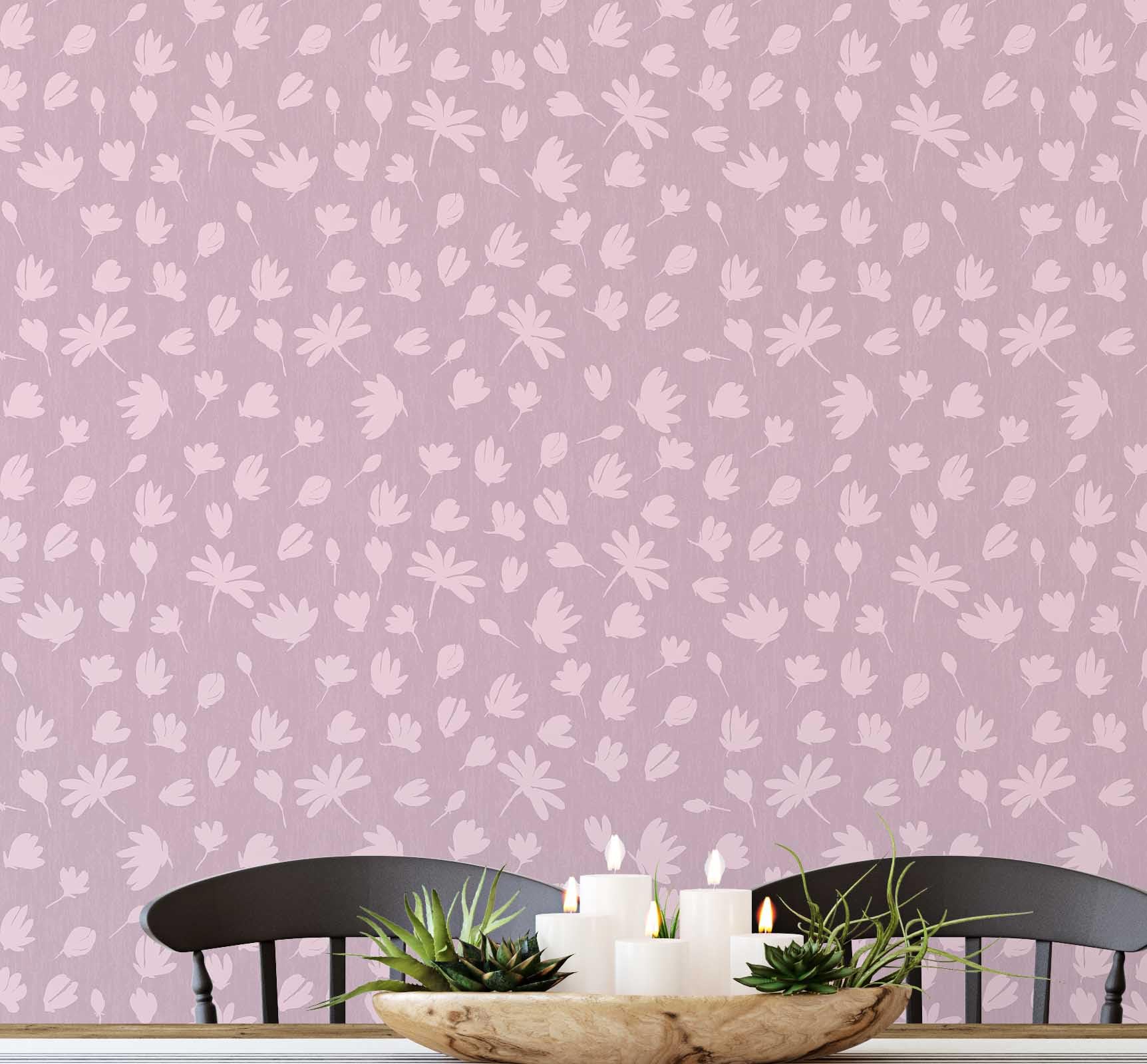 Papier peint vinyle autocollant imperméable et amovible S4Sassy rose
