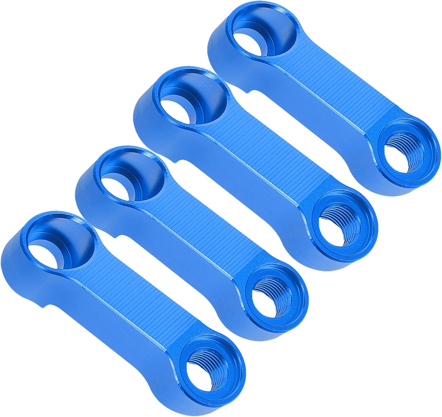 Vaguelly 4pcs Motorcycle Mirror Extension Adapter Bracket Made of Aluminum Alloy Rust Resistance and Wide Compatibility, 15mm and 10mm Handlebar Riser Mount for Motorbikes and Sportbikes
