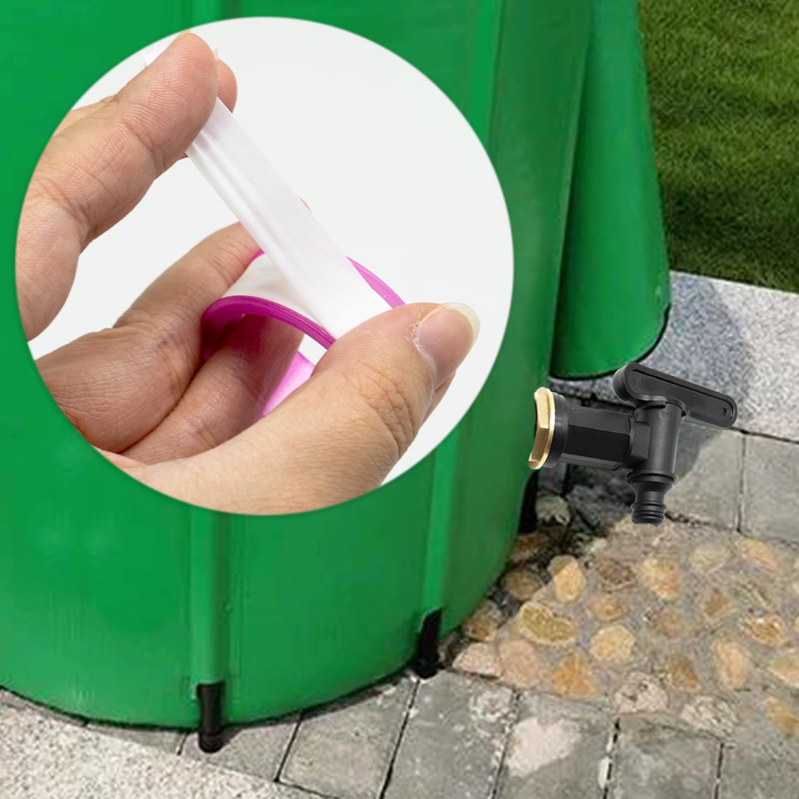 2 szt. kran doczołowy do wody wąż beczka deszczowa / ¾ BSP gwint wymienny kran z interfejsem wody surowa taśma, czarne plastikowe złącze zatrzaskowe piwo domowy napar wciskany kran do wody