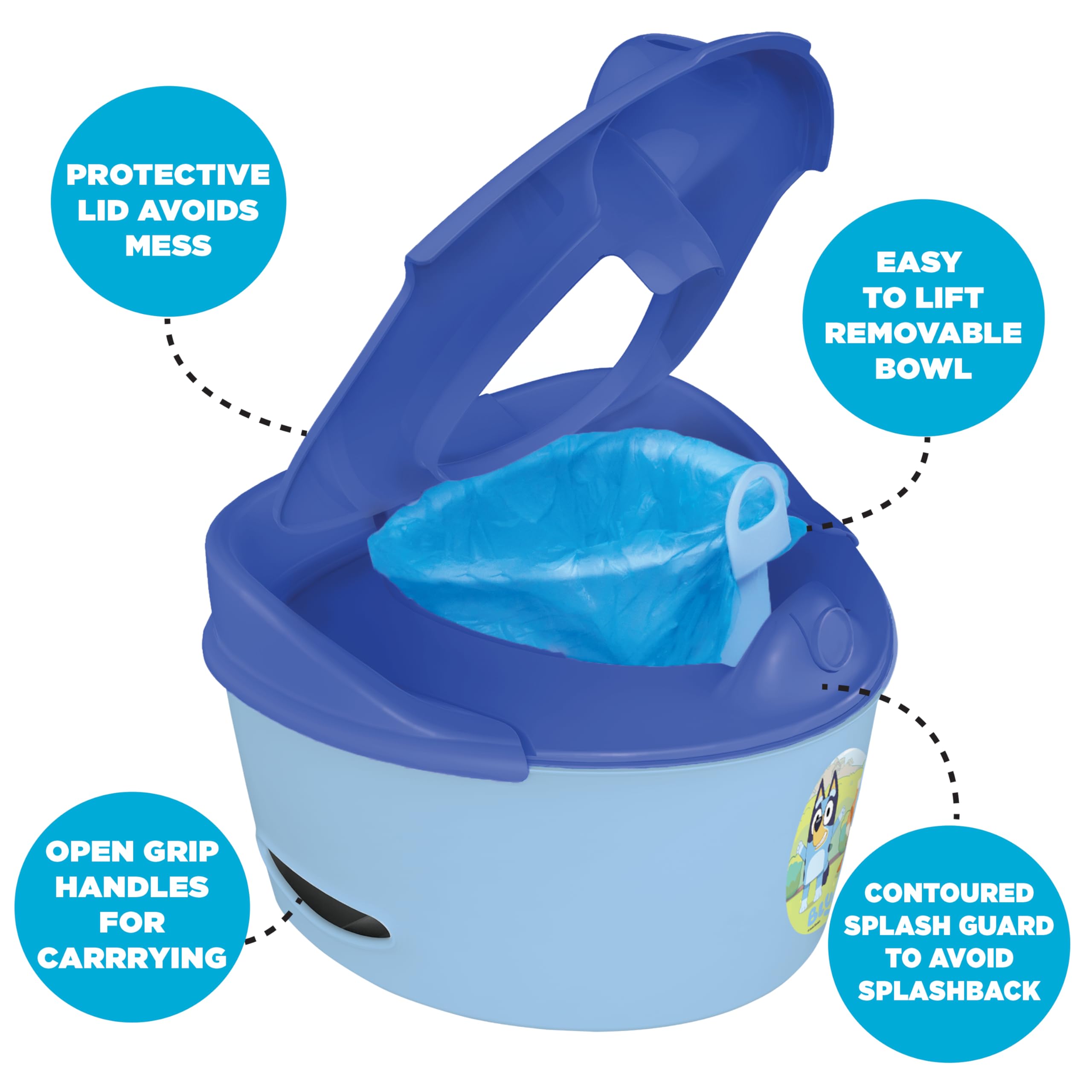 Bluey Easy Clean-Up Potty Trainer with Disposable Liners
