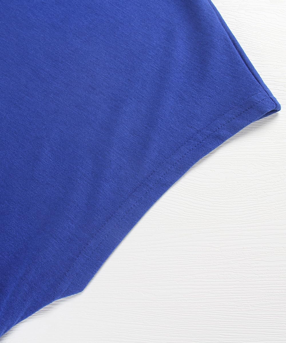 Smile Fish Women Short Cap Sleeve V Neck T-Shirts Casual Loose Fit Tops Summer Top Tees - Image 5