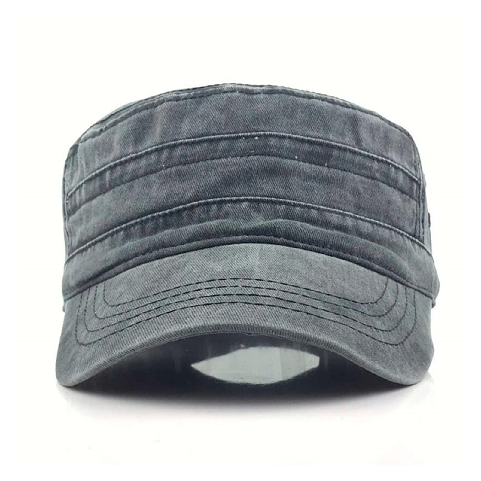 Berretto da Baseball con Parte Superiore Piatta Cappello Aderente Berretto da Baseball Cool da Uomo Cappello Hip-Hop a sommità Piatta for Adulti Chiusura Completa da Donna