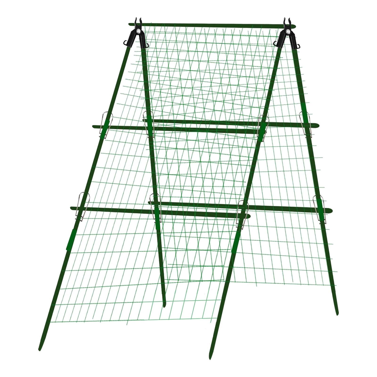 Foldable Garden Cucumber Trellis A Frame,Garden Trellis, Detachable Plant Support Trellis,Garden Rustproof Trellis for Climbing Plants Vegetables Flowers