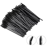 Vista 4 de GUMIKE - 100 piezas de cepillos desechables para pestañas y maquillaje, para extensión de pestañas y cejas (negro)
