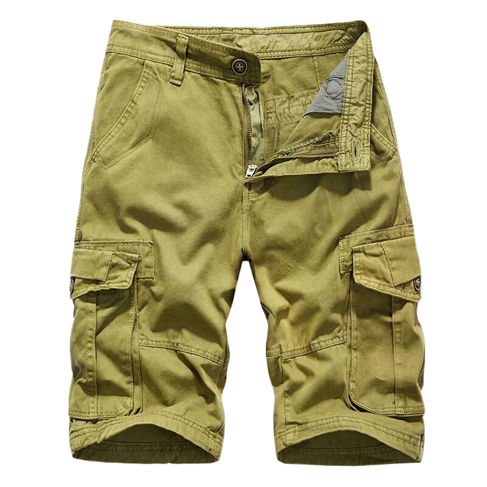 Bermuda d'été cargo robuste WOLONG avec poches multiples vêtement extérieur durable - 8