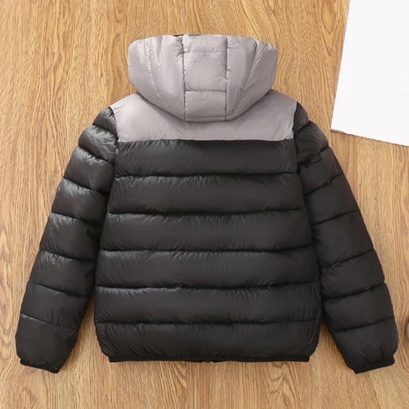 Jacke Jungen, Jungen Farbe Daunenjacke Warmer Wintermantel Mit Kapuze Für Kinder Leichte Isolierte Oberbekleidung