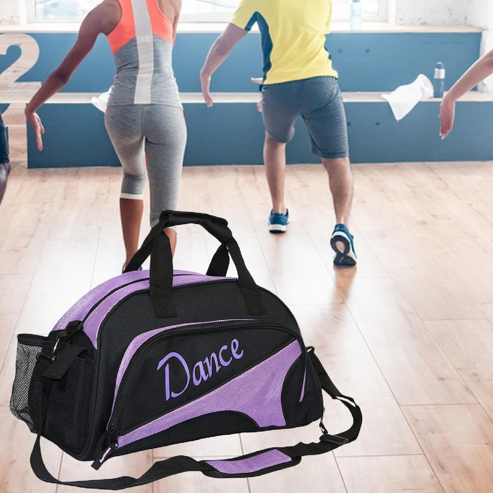 rockible Moderne Gymbag für Tänzerinnen mit Verstellbarem Riemen Und Organisationsfächern aus Oxford-Stoff Perfekt für Unterricht Und Auftritte