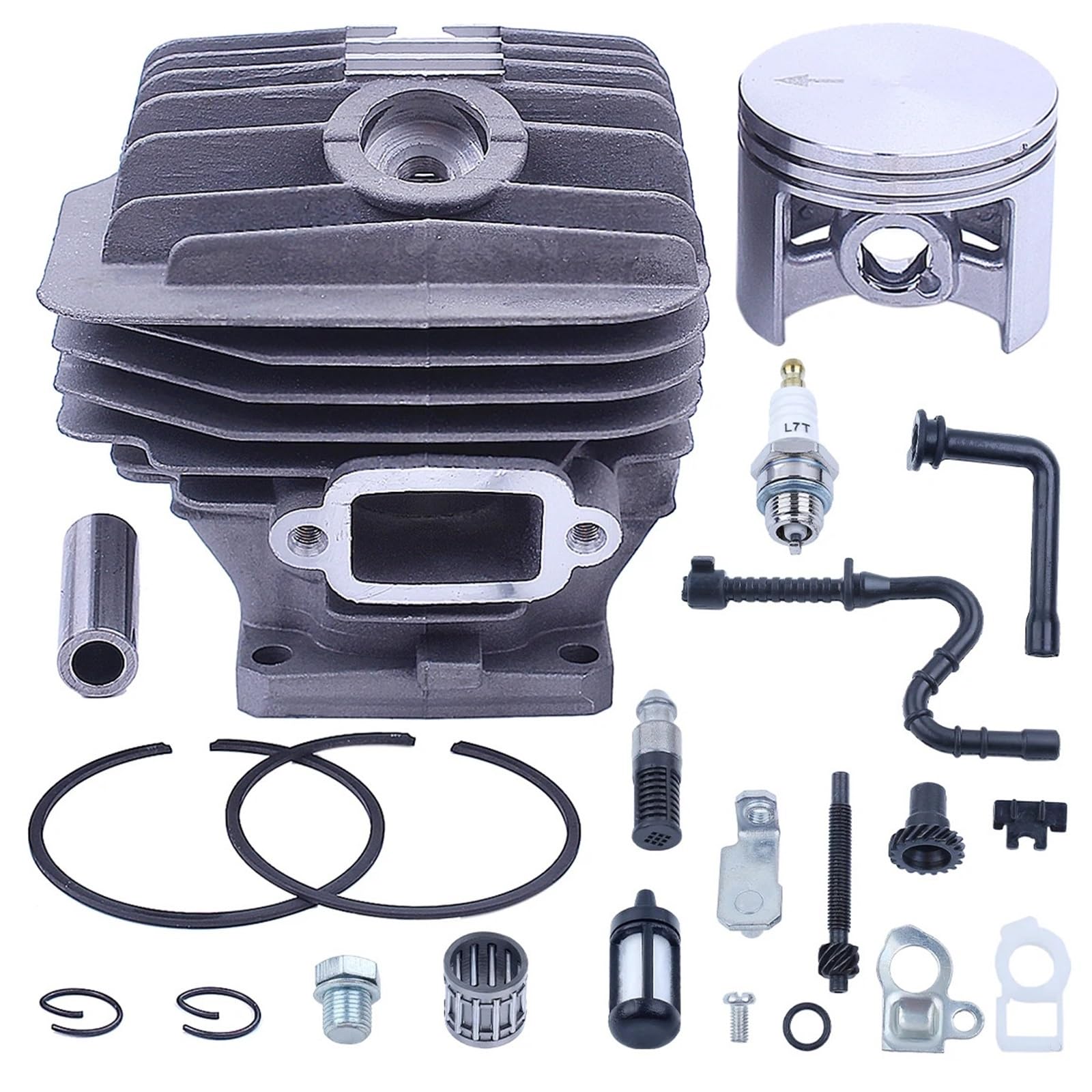 Kit de pistón de cilindro de 52 mm apto for Sthil MS460 046, filtro de aceite combustible, ajustador de cadena, accesorios for motor de motosierra de 2 tiempos