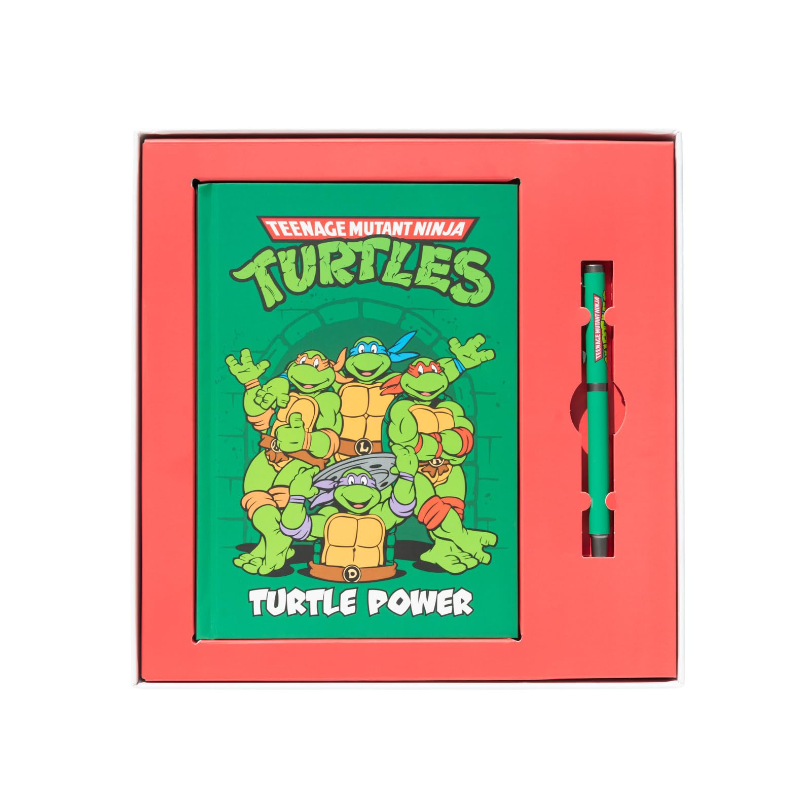 Grupo Erik A5 Notebook With Pen & Gift Box - Teenage Mutant Ninja Turtles Gifts | Bullet Journal Dotted Note Book, Dotted Notebook A5 Sketchbook | Pizza Gifts Under 20 Pounds