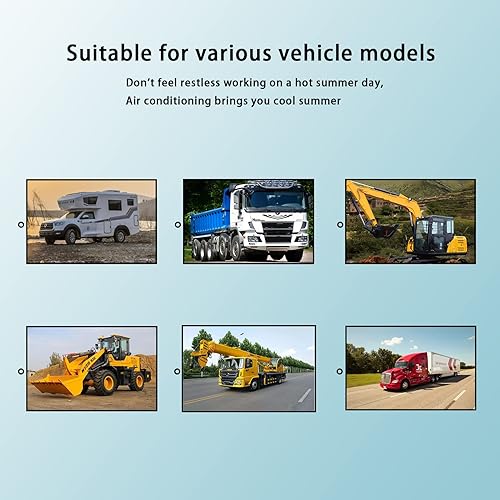 Miniatura 7 de Aire acondicionado de 12 voltios de corriente continua, aire acondicionado de caravana, camión, vehículo de ingeniería, camping, furgoneta,