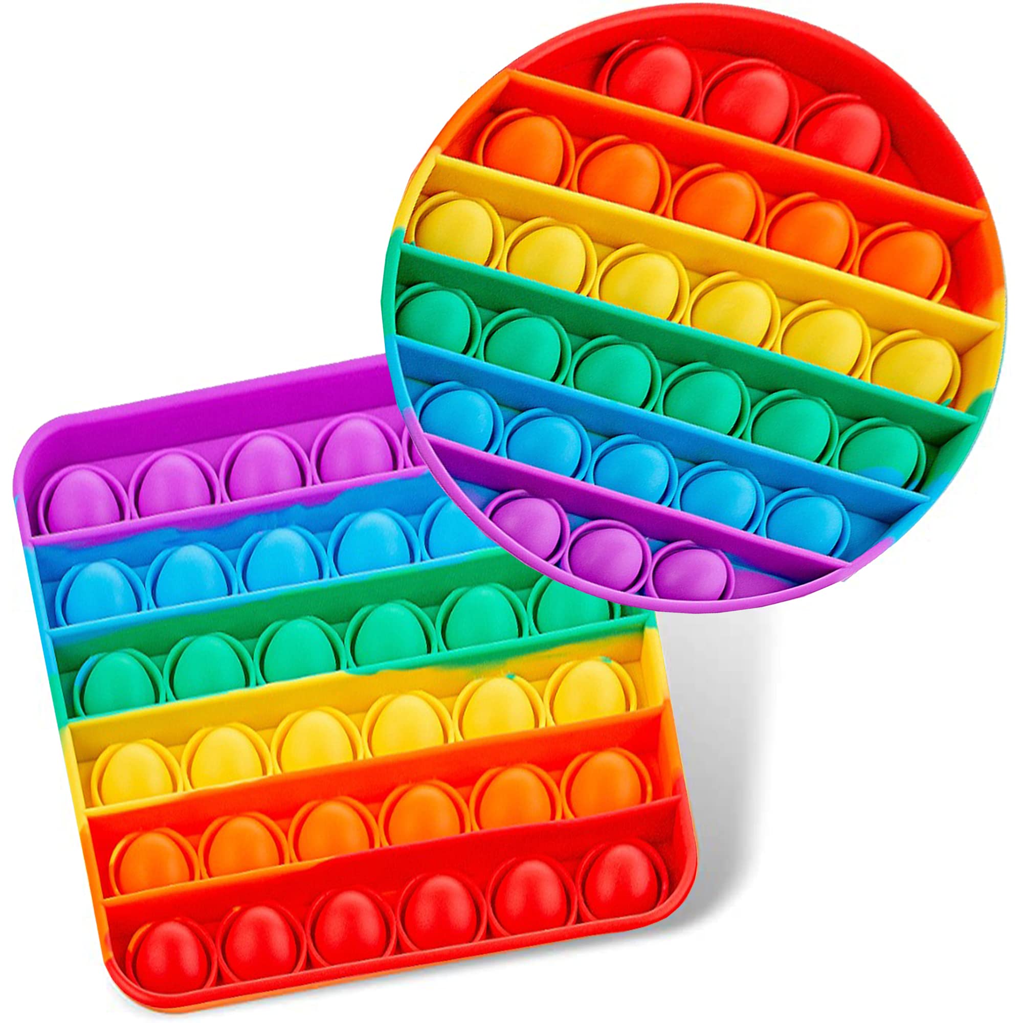 Jouet Pop It 2 En 1 - Anti-stress Et éducatif (multiplications) - En Silicone, 20x20 Cm