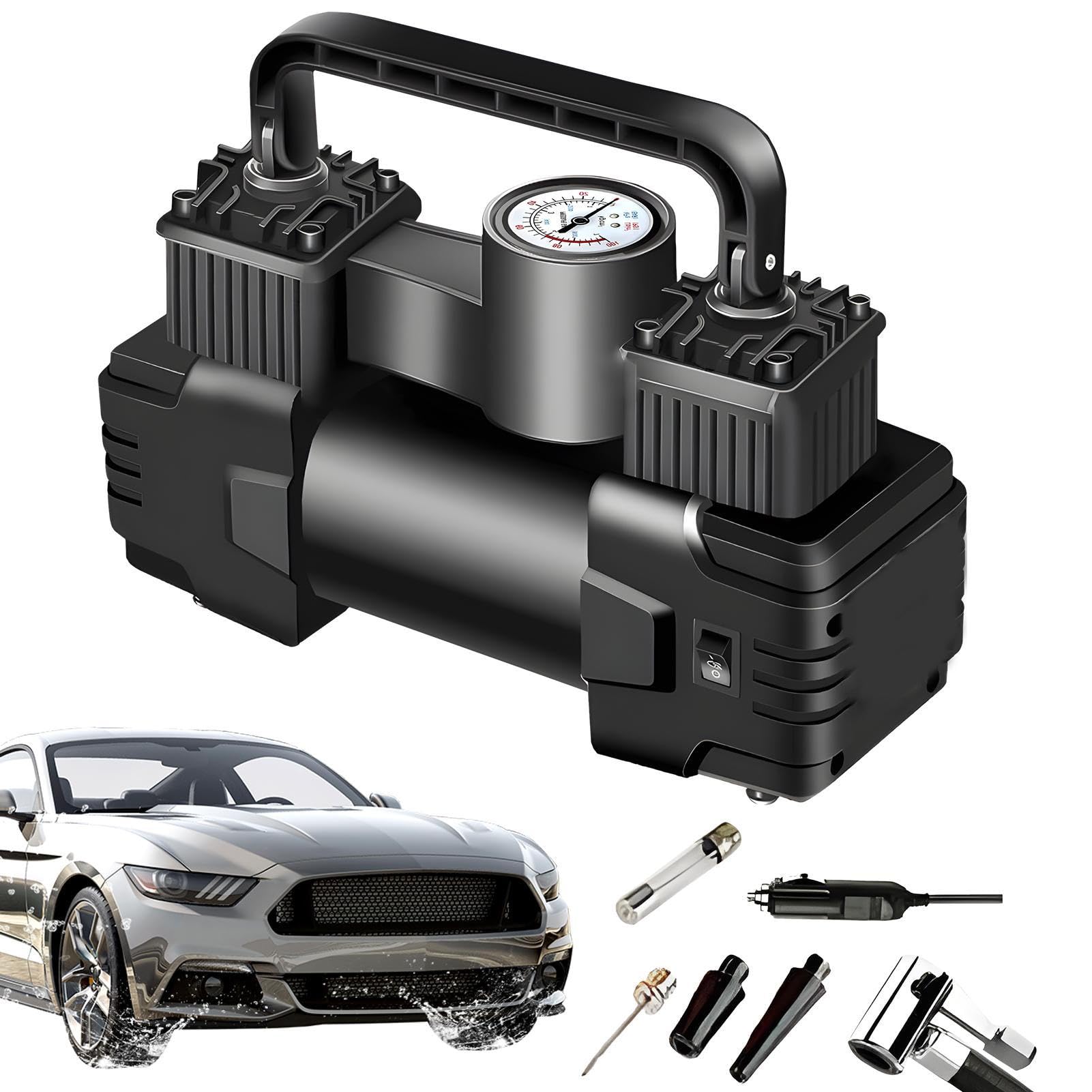 Youding Car Tires, Portable Air Compressor to Inflate Car Tires, Accessories for Car Tires, Digital Display, Preset Pressure Function, Inflator