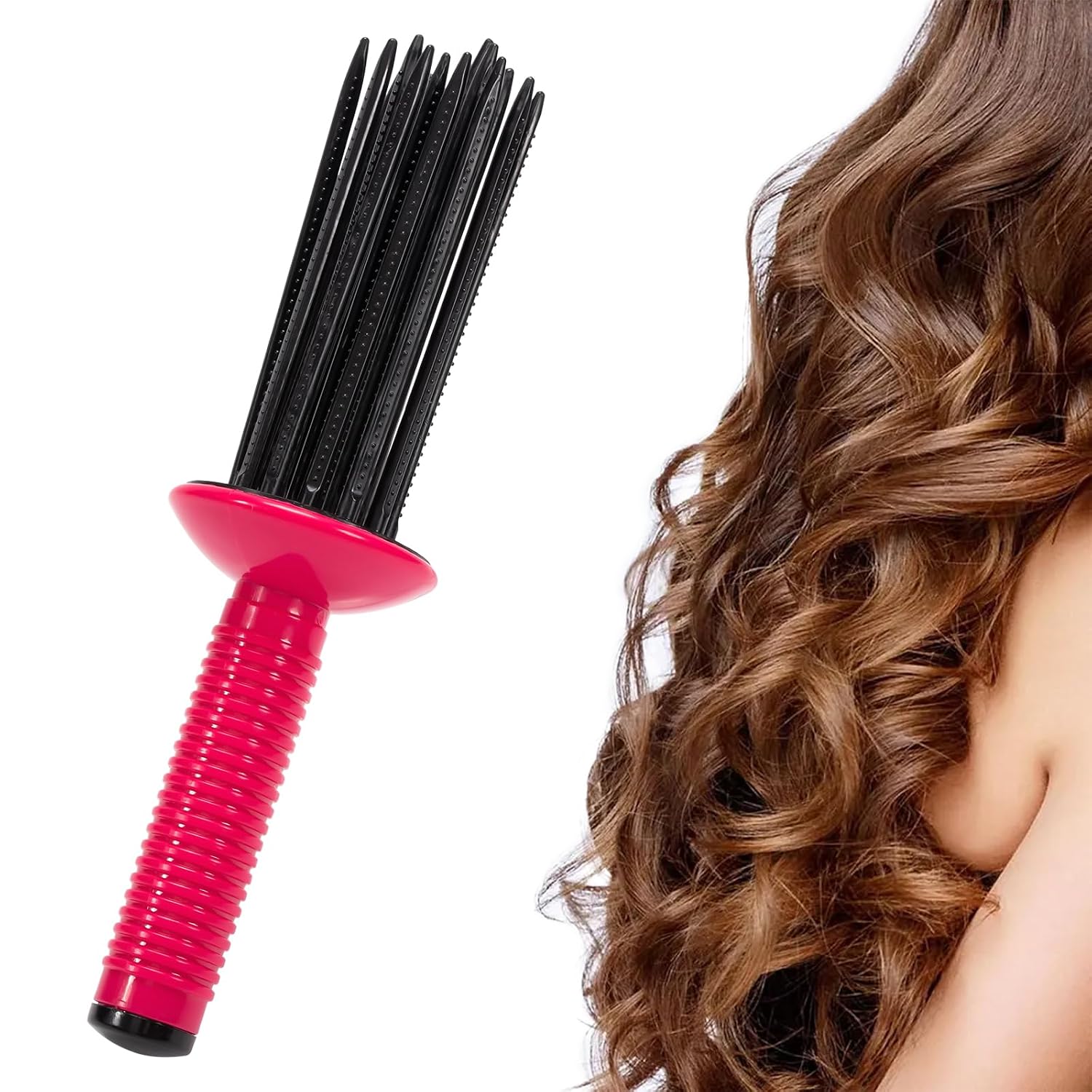Lockenbürste Für Voluminöse Curls – Ohne Hitze, Mit Föhn Stylbar, Aus ABS, Für Lockiges & Welliges Haar